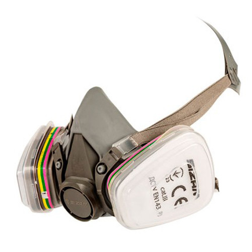 Полумаска серая Sizam PROMASK M 6200 ТПЕ+ABS, розмір М