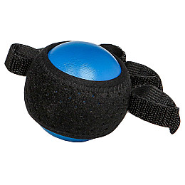 Силіконовий м'яч для реабілітації кисті з кільцями підтримки Lesko 387 70 мм Чорно-синій (10754-58205)