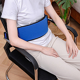 М'який ремінь безпеки для інвалідного візка фіксатор Lesko 435 мм Синій