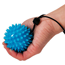 Масажний м'яч для реабілітації кисті з підтримкою Lesko 327 62 мм Синій (10756-58200)