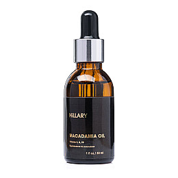 Органічна нерафінована олія макдамії холодного віджиму Organic Cold-Pressed Macadamia Oil Hillary 30 мл