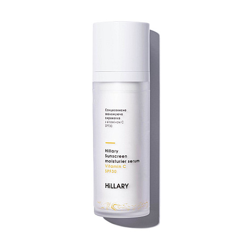 Солнцезащитная увлажняющая сыворотка с витамином С SPF30 Sunscreen moisturier serum Vitamin C SPF30 Hillary 30 мл