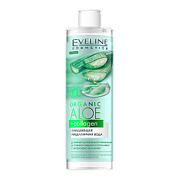 Очищающая мицеллярная вода Аloe+collagen Eveline 400 мл