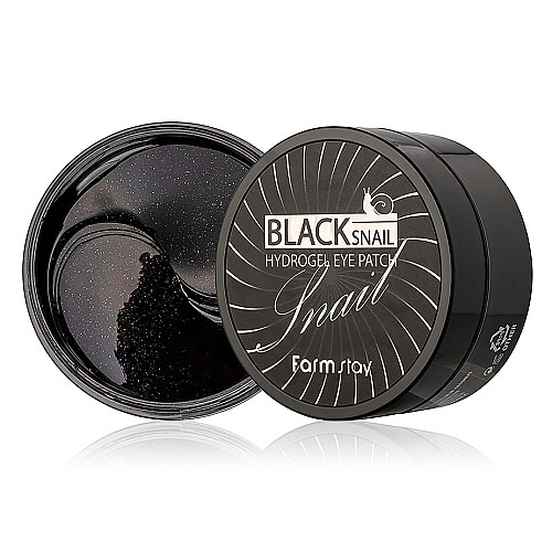 Гидрогелевые патчи для глаз с муцином черной улитки Black Snail Hydrogel Eye Patch FarmStay 60 шт