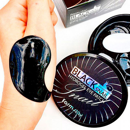 Гидрогелевые патчи для глаз с муцином черной улитки Black Snail Hydrogel Eye Patch FarmStay 60 шт
