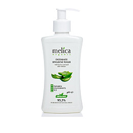 Средство для интимной гигиены с молочной кислотой и экстрактом алоэ Melica Organic 300 мл