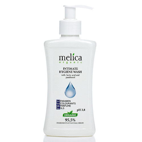 Средство для интимной гигиены с молочной кислотой и пантенолом Melica Organic 300 мл