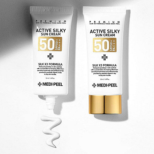 Солнцезащитный крем для лица Active Silky Sun Cream (SPF50+/PA+++) Medi-Peel 50 мл