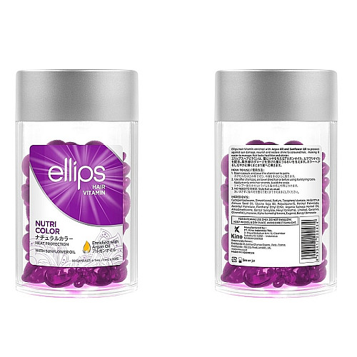 Витамины-масло для волос Сияние цвета Nutri color with triple care Ellips 50 шт