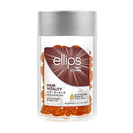 Восстанавливающие витамины-масло для волос с Женьшенем и Медом Ellips 50 шт