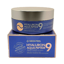 Патчі для глибокого зволоження з пептидним комплексом Hyaluron Aqua Peptide 9 Ampoule Eye Patch Medi Peel 60 шт