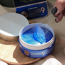 Патчі для глибокого зволоження з пептидним комплексом Hyaluron Aqua Peptide 9 Ampoule Eye Patch Medi Peel 60 шт