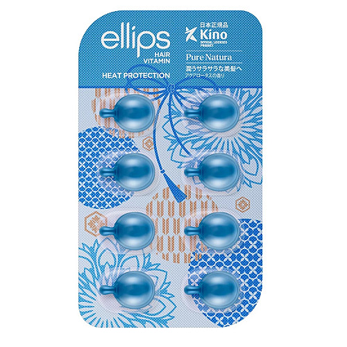 Вітаміни-олія для волосся Сила Лотоса Pure Natura з екстрактом синього лотоса Ellips 8 шт