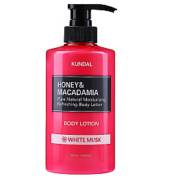 Поживний ароматичний лосьйон для тіла Honey & Macadamia Body Lotion White Musk Kundal 500 мл