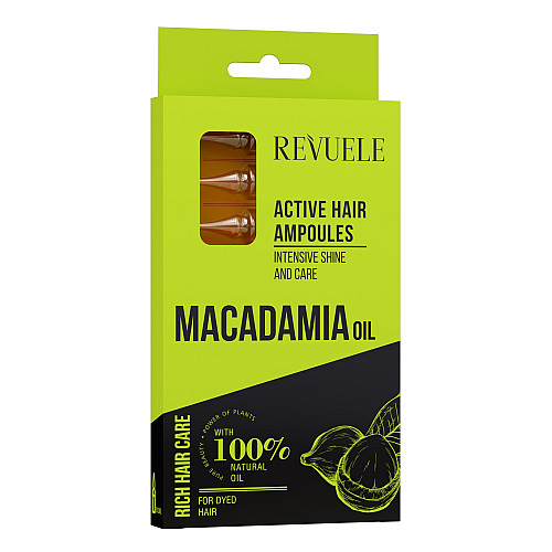 Активные ампулы для волос с маслом макадамии HAIR CARE Revuele 8x5 мл