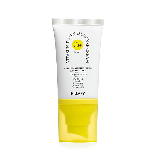 Солнцезащитный крем для лица SPF 50+ VitaSun Daily Defense Cream Hillary 40 мл