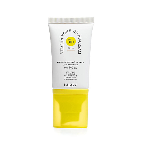 Солнцезащитный BB крем для лица SPF30+ Ivory VitaSun Tone-Up BB Cream All Day Protect SPF30+ HiLLARY 40 мл
