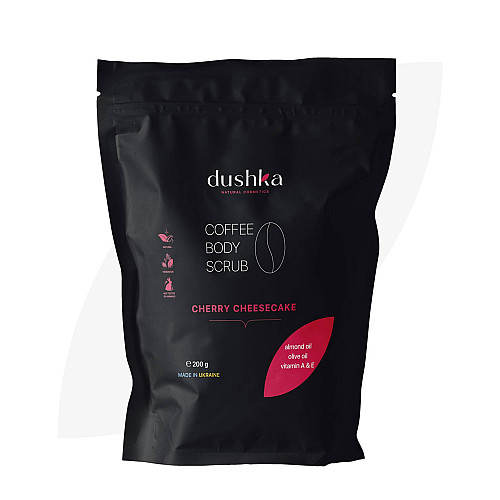 Кофейный скраб для тела Dushka Вишневий чизкейк 200 г