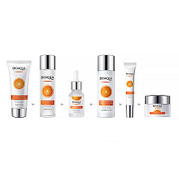 Набір по догляду за обличчям Bioaqua Vitamin C Set 6в1 зволожуючий для звуження пор