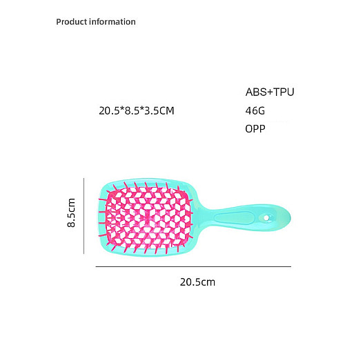 Расческа для волос ANbeauty Розово-бирюзовый (AN0103215)