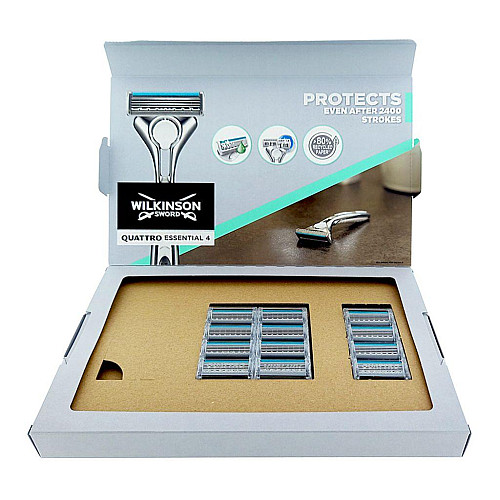 Сменні касети Wilkinson Sword Quattro Titanium Sensitive (12 шт.)