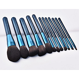 Набор кистей для макияжа 12 штук Beautiful Soffit blue