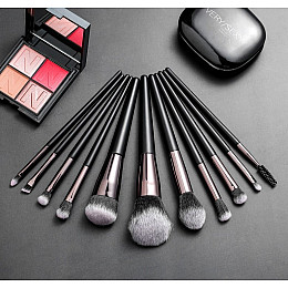 Набор кистей для макияжа 11 штук Rozy Rosella с чехлом