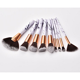 Набор кистей для макияжа Poncho pearl 10 шт Moki