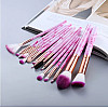 Набор кистей для макияжа Barva pink 15 шт Moki