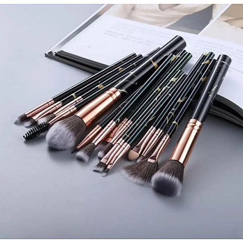 Набор кистей для макияжа Barva black 15 шт Moki