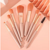 Набор кистей для макияжа мини в дорогу R&G Trevel set orange 8 шт с чехлом