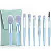 Набор кистей для макияжа мини в дорогу R&G Trevel set blue 8 шт с чехлом