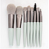Набор кистей для макияжа мини в дорогу R&G Trevel set mint 8 шт с чехлом