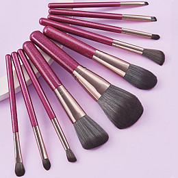 Набор кистей для макияжа Rozi Maroon 10 шт