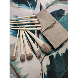 Набор кистей для макияжа Rozy WhiteRuf 10 штук c чехлом