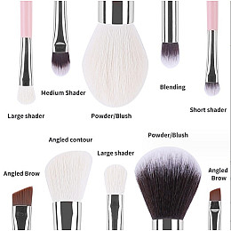 Набор кистей для макияжа Zoreya Motion пудровый 25 штук