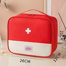 Аптечка сумка-органайзер для медикаментів Велика L-med 26x21см Червоний (IBH054R)