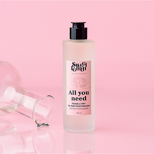 Тонік для обличчя Sweet Lemon All You Need з пре- і пост-біотиками 100 мл (SL0008)