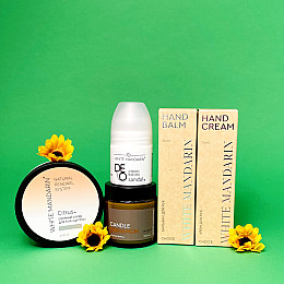 Подарковий набір натуральної косметики по догляду за тілом і руками White Mandarin НЕЖНЕ ТІЛО (9990046)