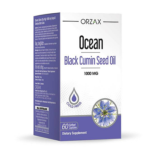 Витаминный комплекс Orzax Ocean Black Cumin Oil 1000 мг 60 капсул (0022)