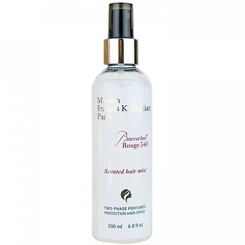 Двухфазный парфюмированный защитный спрей для волос No Brand Baccarat Rouge 540 Scented Hair Mist 200 мл