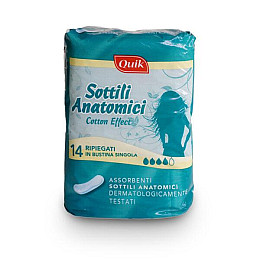 Гигиенические прокладки Cardificio Italiano Quik Sottili anatomici 14 шт (2081988206)