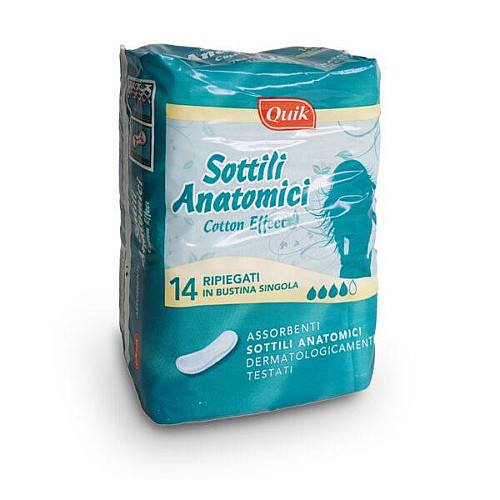 Гигиенические прокладки Cardificio Italiano Quik Sottili anatomici 14 шт (2081988206)