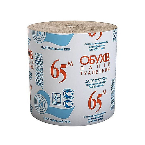 Туалетний папір Обухів 65 м 5х8 шт (0901)