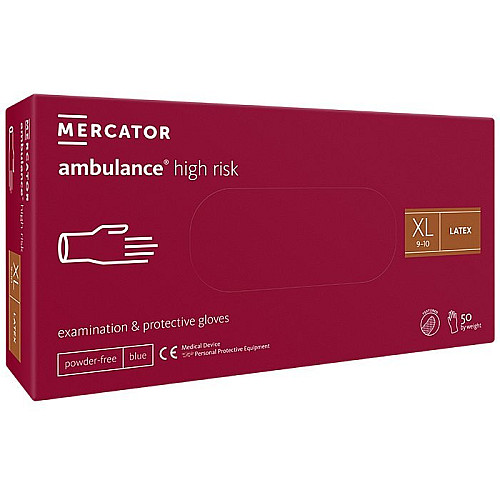 Перчатки латексные Mercator Medical 50 шт ХL (0496)