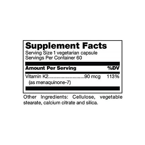 Витамин K Douglas Laboratories Vitamin K2 Menaquinone-7 60 Veg Caps