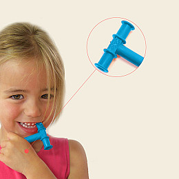 Сенсорна жувальна трубка Lesko Blue для тренування м'язів порожнини рота при аутизмі