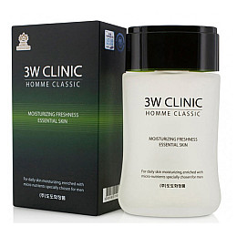 Освежаючий тонер для обличчя 3W Clinic Homme Classic Moisturizing Freshness Essential Skin Чоловічий 150 мл (8809180014980)