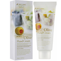 Крем для рук с оливой Мягкость и увлажнение 3W Clinic Olive Hand Cream 100 мл (8809317284347)
