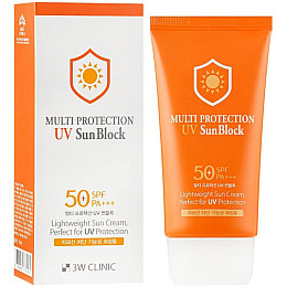 Сонцезахисний крем 3W Clinic Multi Protection UV Sun Block SPF 50+ 70 мл (8809317119960)